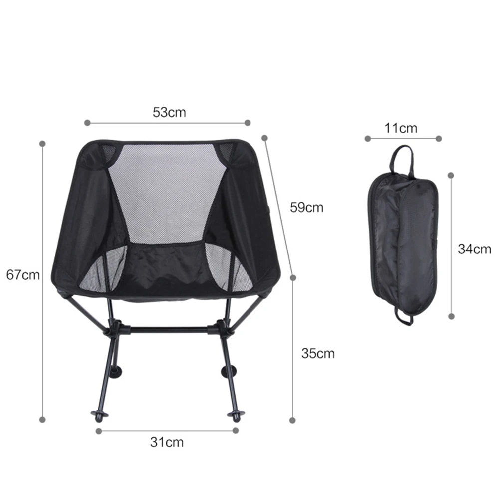 Lightweight and Foldable Casual Chair for Fishing Hiking Fishing Backpacking