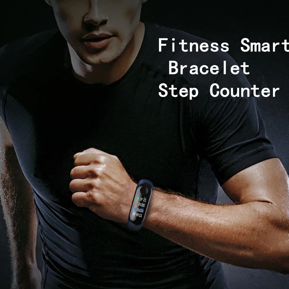 Спортивные Смарт-часы Смарт-браслет M3 Монитор артериального давления водонепроницаемые смарт-браслеты Smartband фитнес-трекер часы