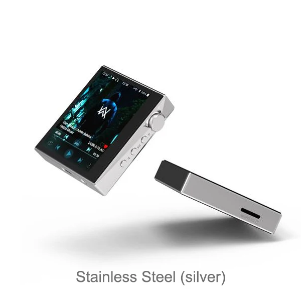 Hidizs AP80 Hi-Res ES9218P Bluetooth Hi-Fi музыкальный MP3 плеер LDAC USB DAC DSD 64/128 fm-радио HibyLink FALC DAP - Цвет: Stainless Steel silv