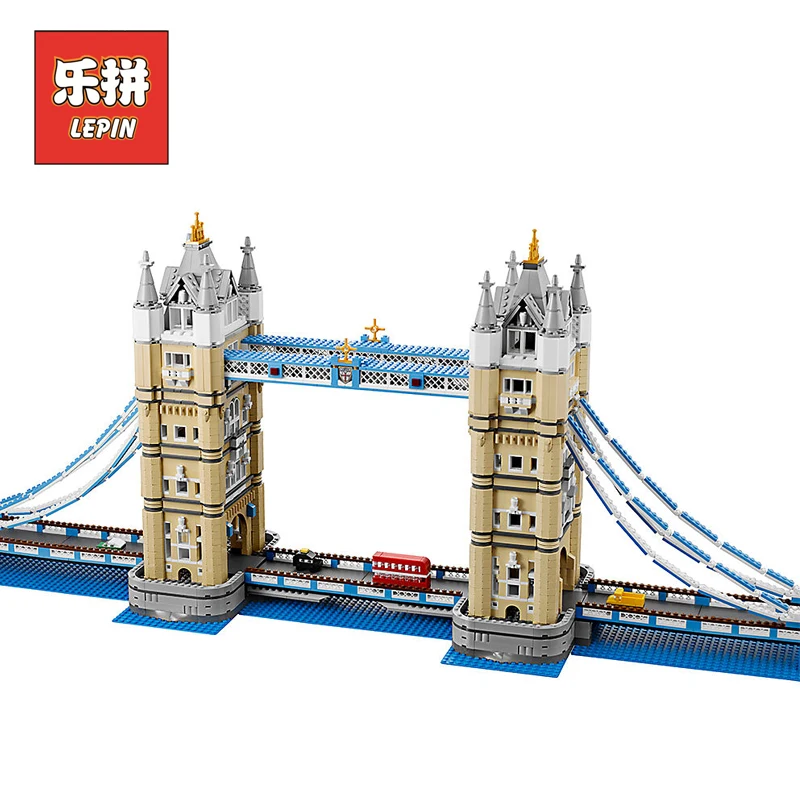 Lepin City Building Designer 17004 London Bridge Model Building Kits Bricks legoinglys DIY Creator Toys Compatible 10214 Gifts
