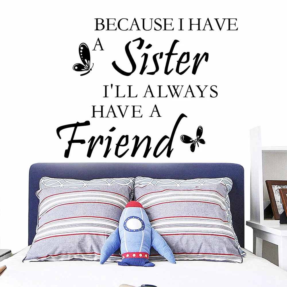 

Creative sister friend Wall Sticker Vinyl Waterproof Wall Art Decal For Kids Rooms Nursery Room Decor Vinyl Art Decal