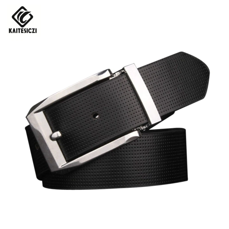 [KAITESICZI] The new high end men's leather pin buckle leather belt men