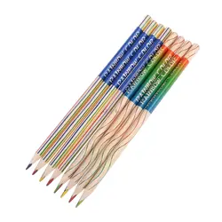3 шт./компл. DIY Симпатичные деревянные карандаш всех цветов радуги для малыша школы Рисунок Живопись студент