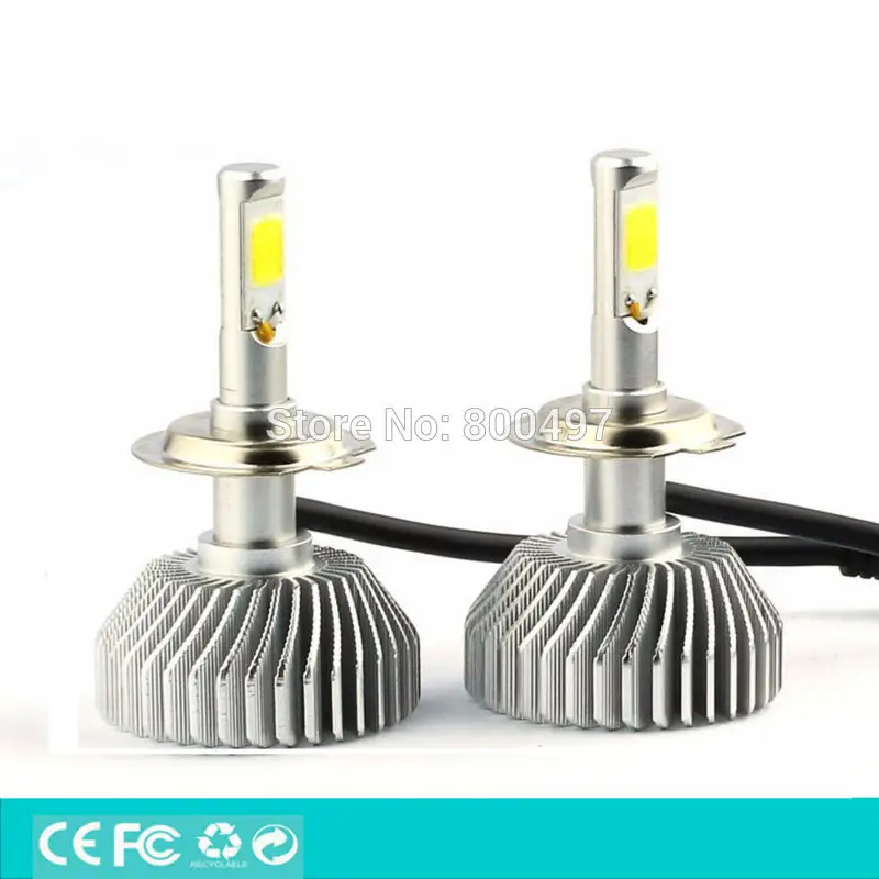 Новые Дизайн H7 cob высокий Мощность 40 Вт 2700lm 5000 К Super White Фары противотуманные фары