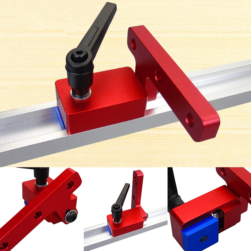 

Miter Track Stop Woodworking T-track Aluminium Alloy Slot Track Jig Fixture Mayitr Hand Tool