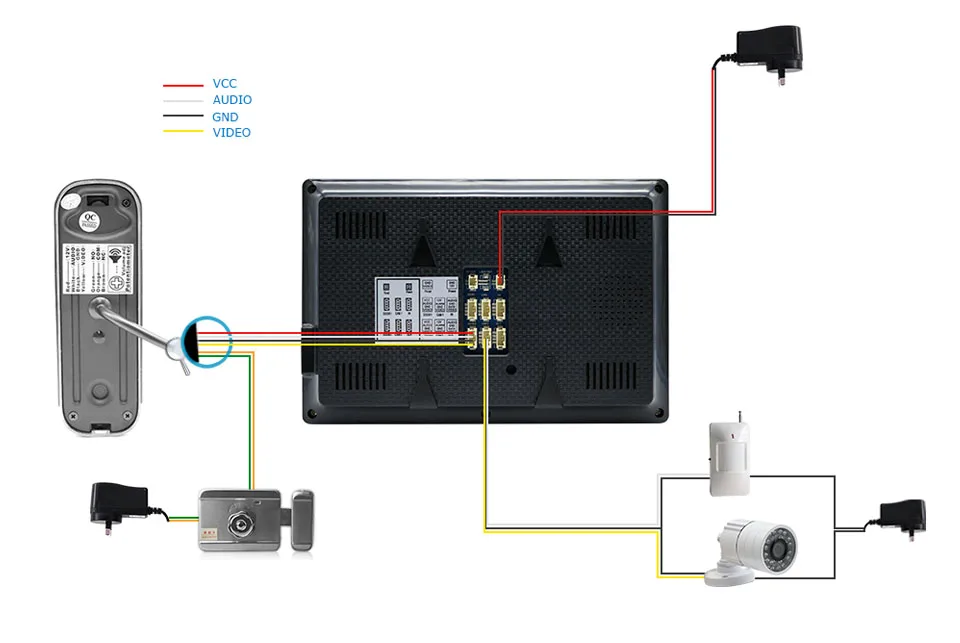 Sale 7" Touch Screen Video Door Phone Intercom Speaker Doorbell 4-Wired Waterproof Intercom System Unlocking Motion Detection 2 to 3 17