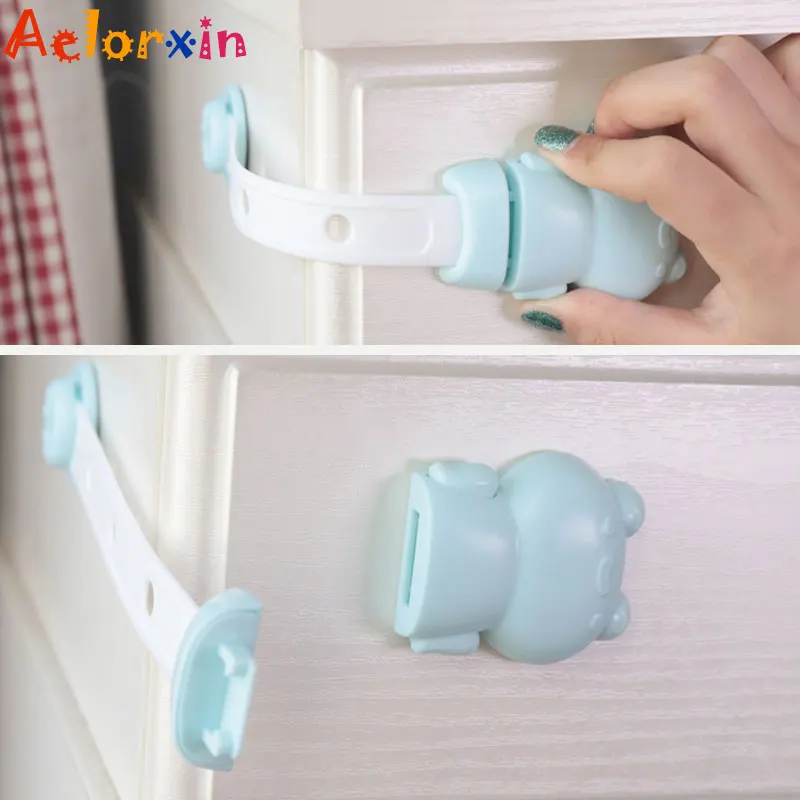

1Pcs Animal FrogCabinet Lock Child Safety Baby Protection From Children Safe Locks For Refrigerators Baby Security Drawer Latch