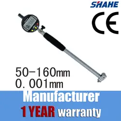 SHAHE цифровой индикатор 0,001 мм диаметр индикатор измерителя диаметр измерения 50-160 мм