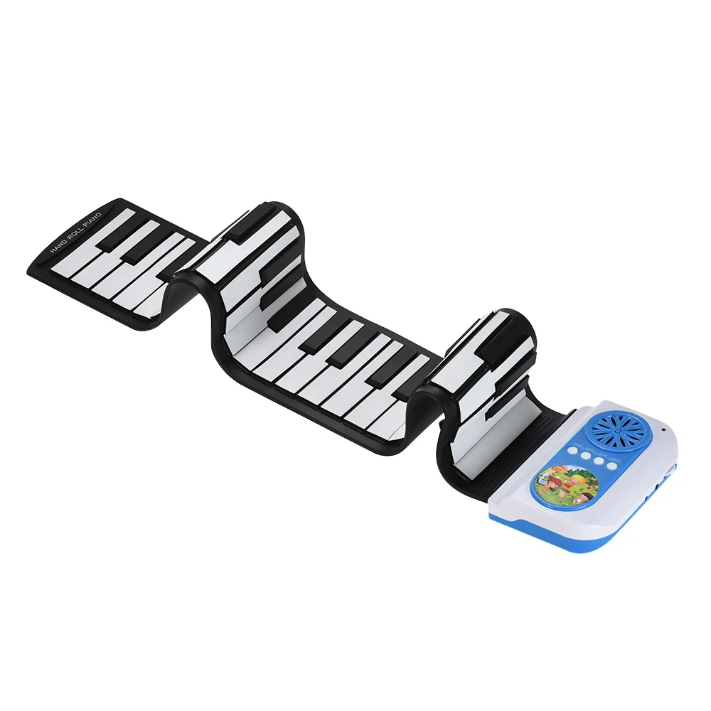49 Ключи Roll Up Пианино кремния электронного MIDI-клавиатура с Встроенный динамик преподавания Функция для Для детей