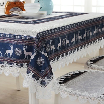 

Embroidered European Style Tablecloth Scandinavian Tablecloths Coffee Table Cloth Christmas Cartoon Tablecloths Chair Cover