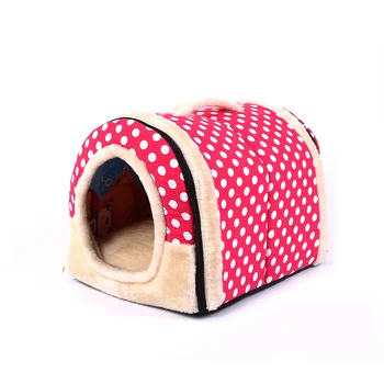 3 Размеры Портативный собака Cat House Складная теплый уютный дом питомца плюшевая ткань Симпатичные питомник для Универсальный кота собаки ПЭ...