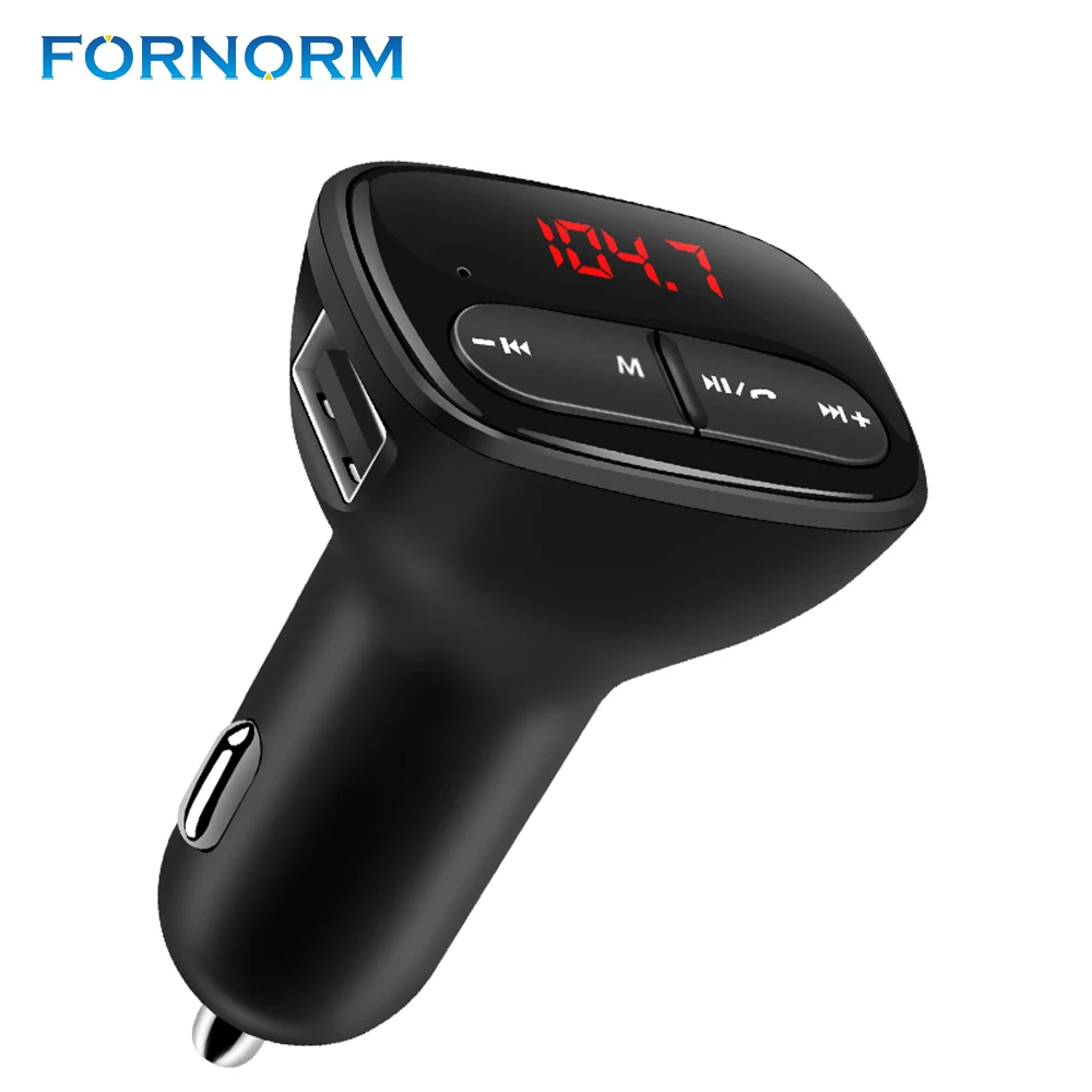 FORNORM MP3 Player with 2.1A USB Charge Car Mini Bluetooth FM Transmitter Kit | Электроника