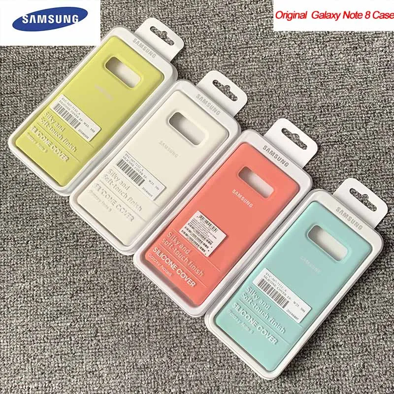 

Original Samsung Galaxy Note 8 Soft Silicone Case Silky Touch Protective Liquid Shell Cover For Galaxy Note8 With Box
