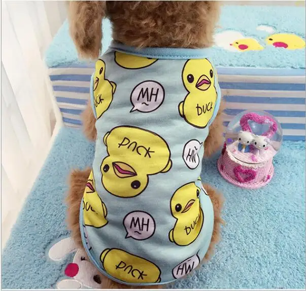 

Cute Big Yellow Duck Cartoon Pet Dog Vest Clothes Summer Dog Shirt Chihuahua Yorkie Small Large Puppy Cat Clothing