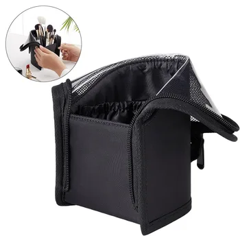 

Multi-functional Portable Stand-Up Makeup Brush Holder Bag Large Travel Make Up Brushes Storage Organizer Cosmetic Zipper Bag