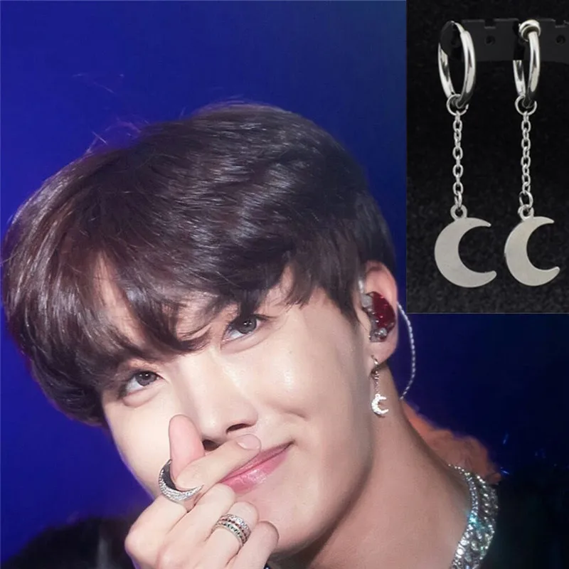 KPOP DNA корейские популярные серьги Длинные мужские Bangtan Boys V гвоздики для женщин и