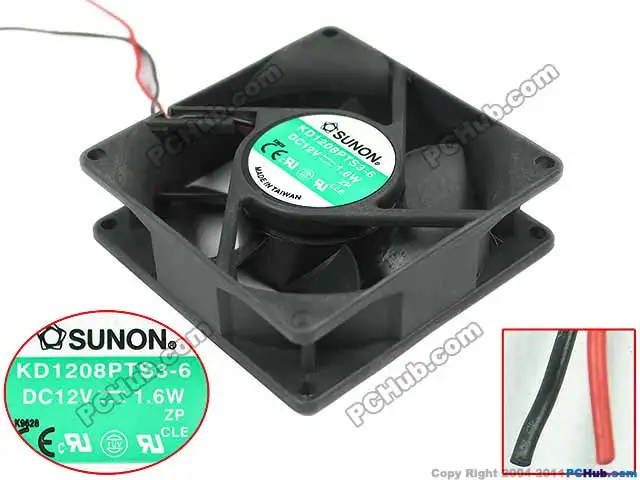 

SUNON KDE1208PTS3-6 DC 12V 1.6W 80x80x25mm Server Cooler Fan