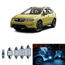 8 шт. автомобиля светодиодный Лампочки интерьера комплекты для 2013-2015 Subaru XV crosstrek Географические карты Купол Магистральные Номерные знаки для мотоциклов лампа 12 В стайлинга автомобилей