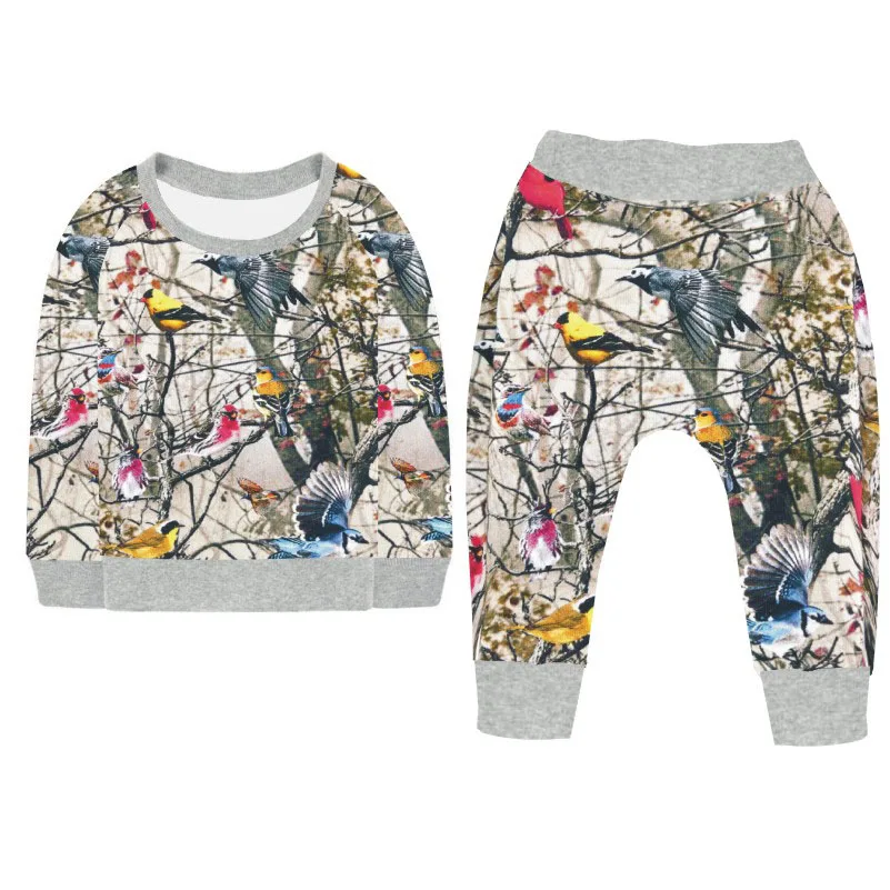 

girl set'sForests and birds Kids Clothing baby clothing set's Children's Fashion Boys set Clothes baby Sets children clothing