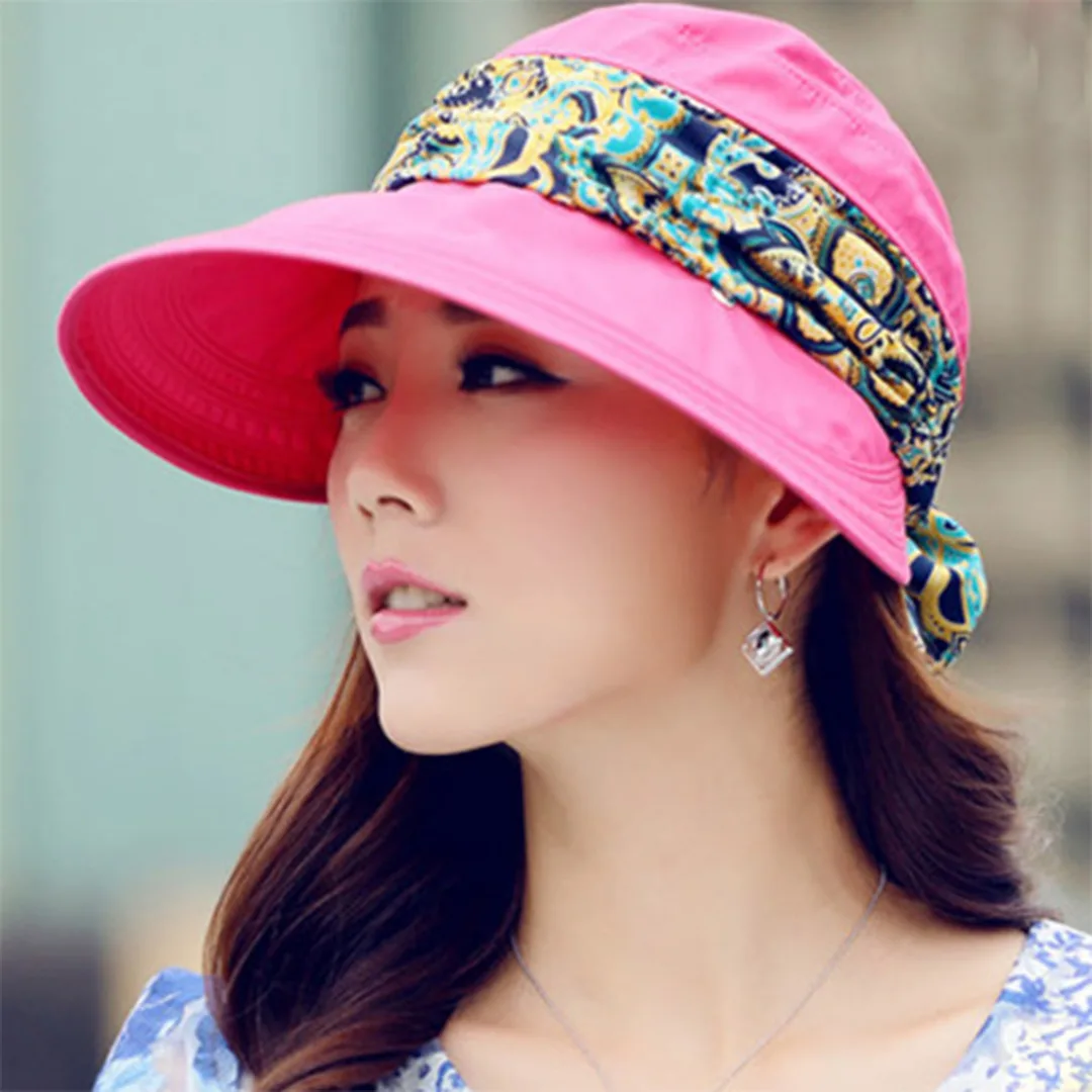 Women Protective Hat Outdoor Sun Cap Neck Face Wide Brim Visor Summer Anti-UV