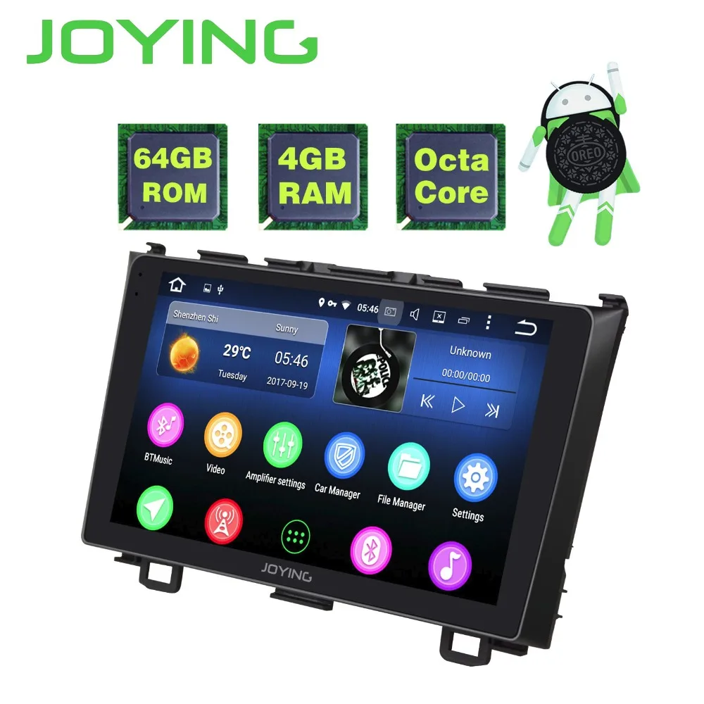Cheap JOYING 9" IPS Screen Android 8.1 Car Radio Stereo Player HU GPS Navi For Honda CRV 2007-2011 WiFi+BT+SWC+RDS+4GB+64GB Octa Core 2