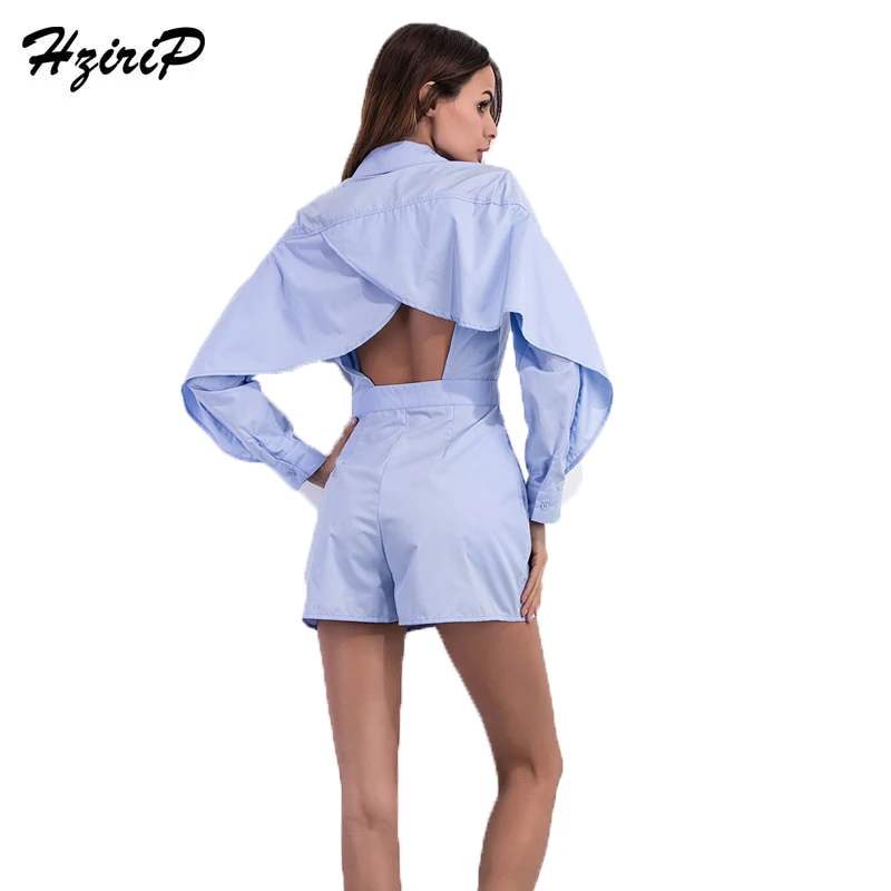 HziriP Women Plus Size Backless Jumpsuit Rompers 2017
