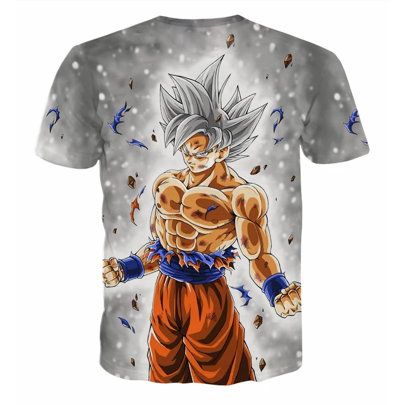 Dragon Ball Z мужские летние футболки с 3D принтом Супер Saiyan Kid Son Goku Black Zamasu Vegeta Jiren Dragon Ball футболка Топы футболки