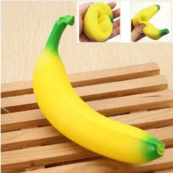 1 шт. милые банановый Squishy очень медленно принимает начальную форму рост Jumbo моделирования фруктов телефонные забавные игрушки