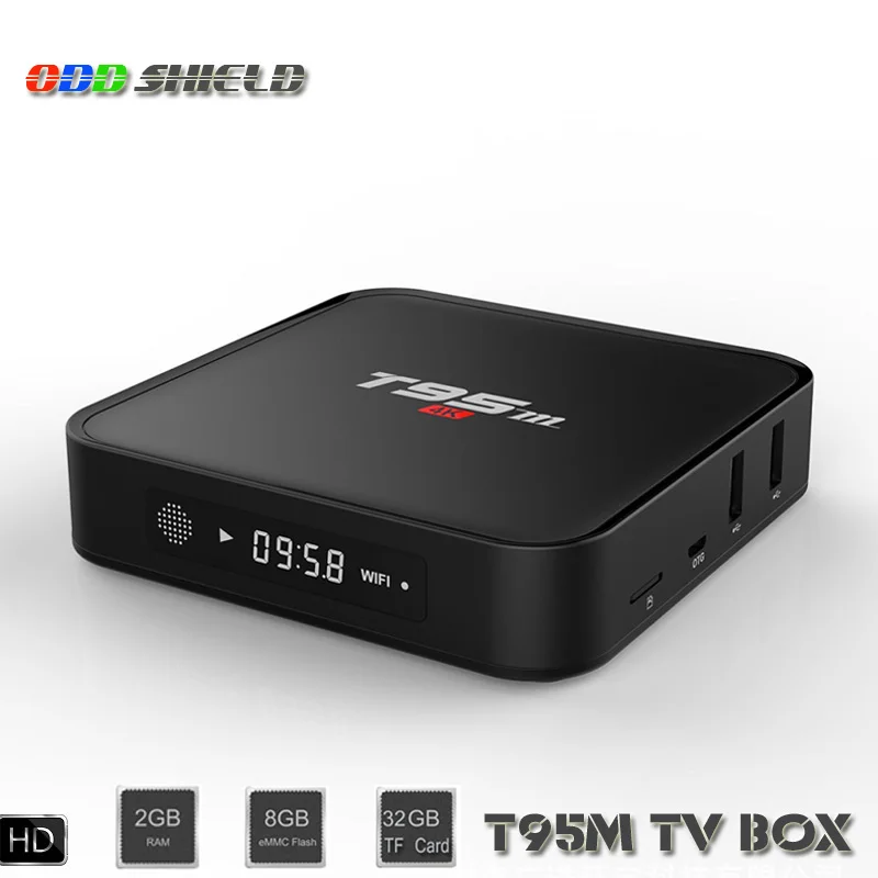 

T95M TV Box Amlogic S905X Quad Core 64Bit 4K HD Media Player 1GB/2GB 8GB/16GB/32GB 2.4GHz WiFi Android Set Top Box Better X96