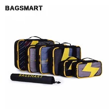 BAGSMART 7 Pcs Set Packing Cubes - Travel Organizers with Laundry Bag