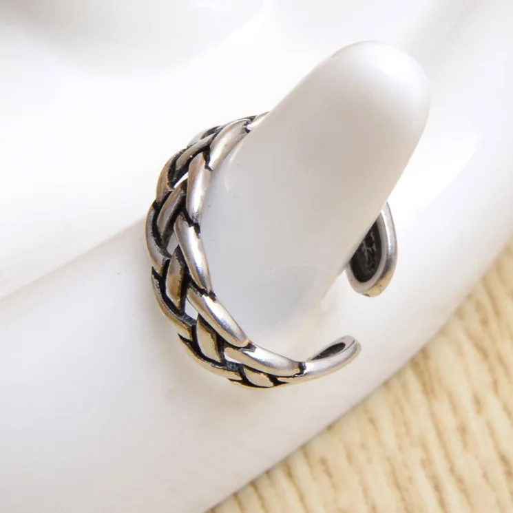 Bijoux Мода 925 серебро Ретро перекрестные кольца для женщин кольца для девочек ювелирное изделие плата богемные ювелирные изделия оптом