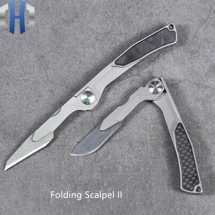 Stock New 2019 January Delivery Titanium Folding Scalpel Pocket Outdoor Knife Portable Knife EDC Tools Utility Knife