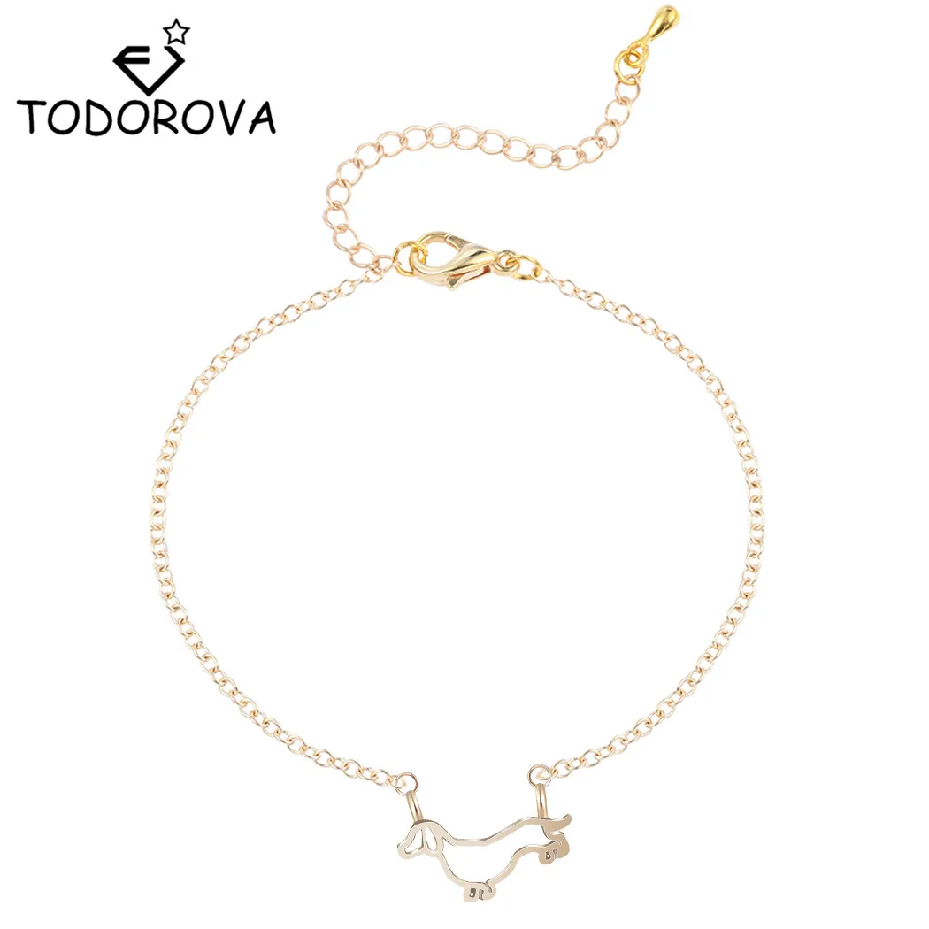 

Todorova Ethnic Statement Metal Alloy Cute Sweet Dachshund Dog Bracelets Friendship Jewelry for Women Girls Dog Lover Gift