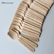 100 персонализированные ложки для мороженого на заказ текст для мороженого вечерние украшения свадебный подарок 9,5 см