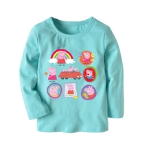Kids Boy Girl Long Sleeve T-shirt Cotton Cartoon Piggy Children Sweatshirt Spring Summer Autumn Soft Casual Baby T Shirt