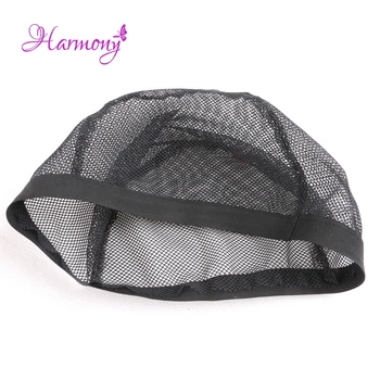 10pcs/lot  Black Color Dome Cornrow Wig Caps Easier Sew In Hair Stretchable Weaving Cap Elastic Nylon Mesh Net Wholesale hairnet 2