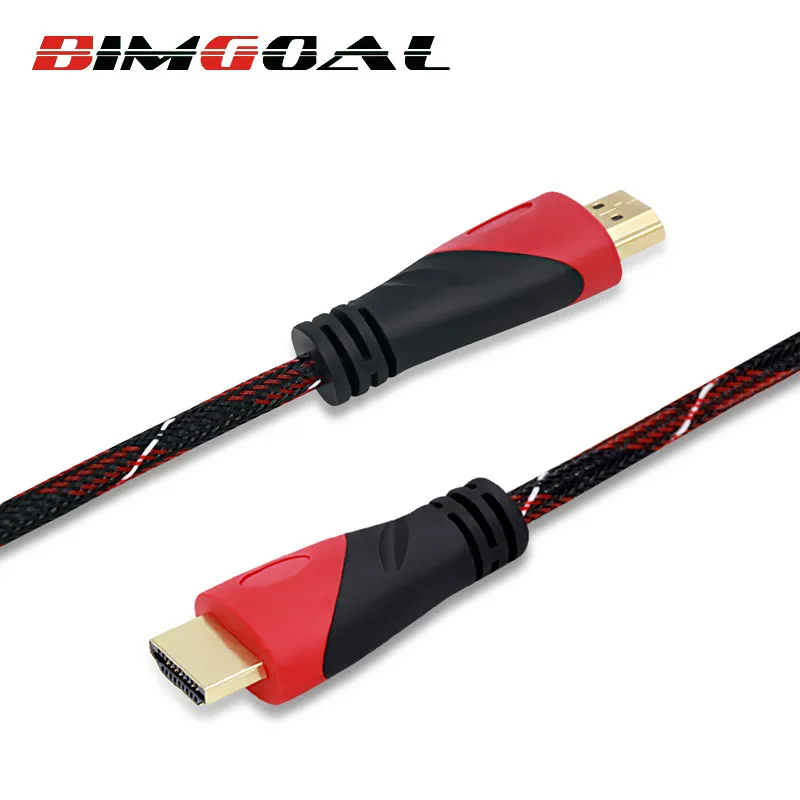 BIMGOAL HDMI кабель 1080P HDMI к HDMI кабель 5 м 1 м 10 м HDMI кабель адаптер 3D для ТВ ЖК-ноутбука PS3 проектор компьютера - Цвет: Красный