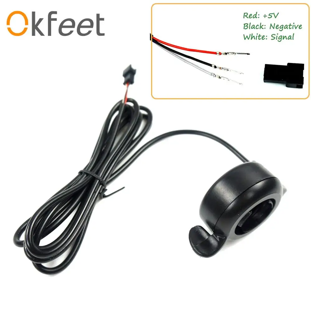 Okfeet ebike throttle, thumb throttle for e bike conversion kit