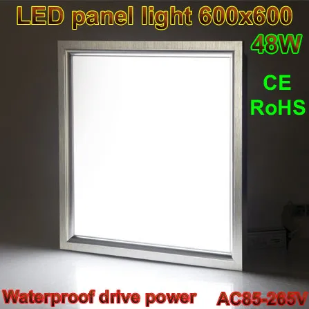 Ledシーリングライトパネル600 × 600 48ワット85-265ボルト工業用led照明防水ドライバ電源キッチンオフィスショッピングモー