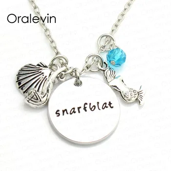 

Ariel Inspired Little Mermaid Necklace Little Mermaid Snarfblat Hand make Jewelry 20Pcs/Lot #LN1318