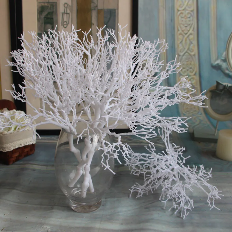 

Artificial White Plastic Dried Coral Branches Plant Artificial Flower Home Wedding Decoration
