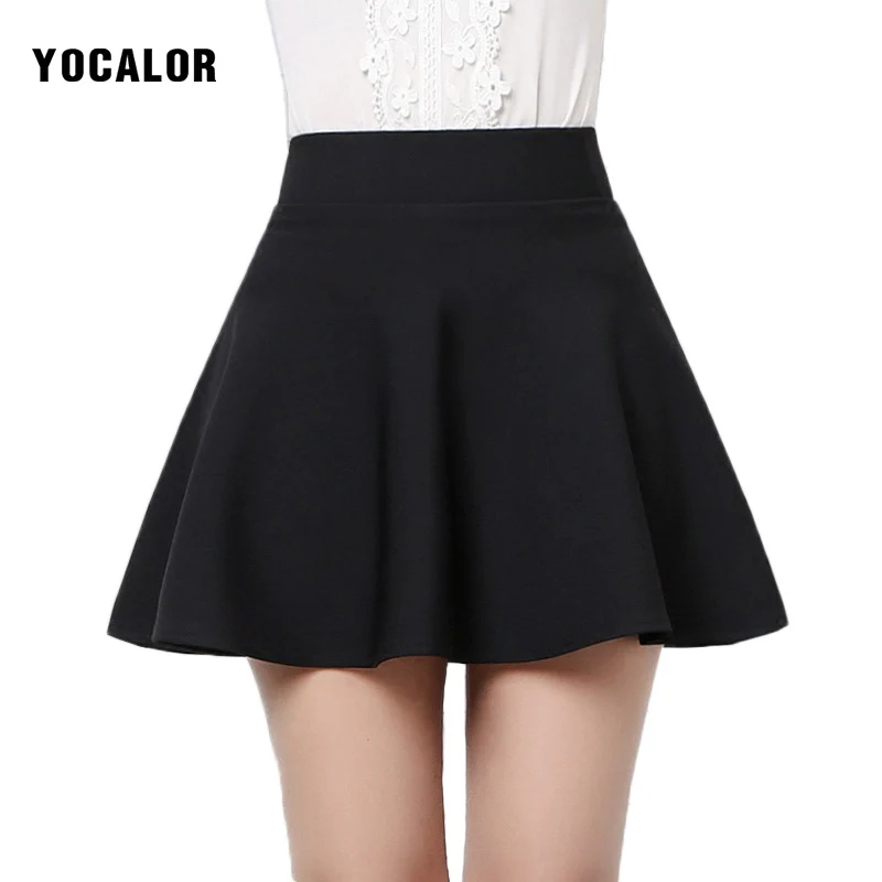 Image Autumn Winter Korean Short High Waist Sexy Mini Black Flared Micro School Girl Ruffle A line Skirt Female Skirts Womens