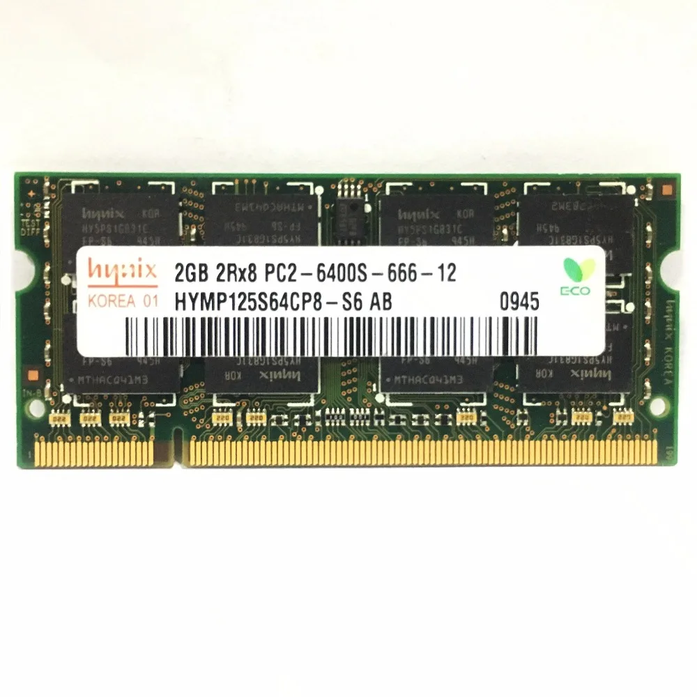 1G 1G 2G 4GB 2G B PC2 6400 5300 DDR2 667MHz 800MHz ноутбук ram ноутбук Память ram использовать /чипсет hynix