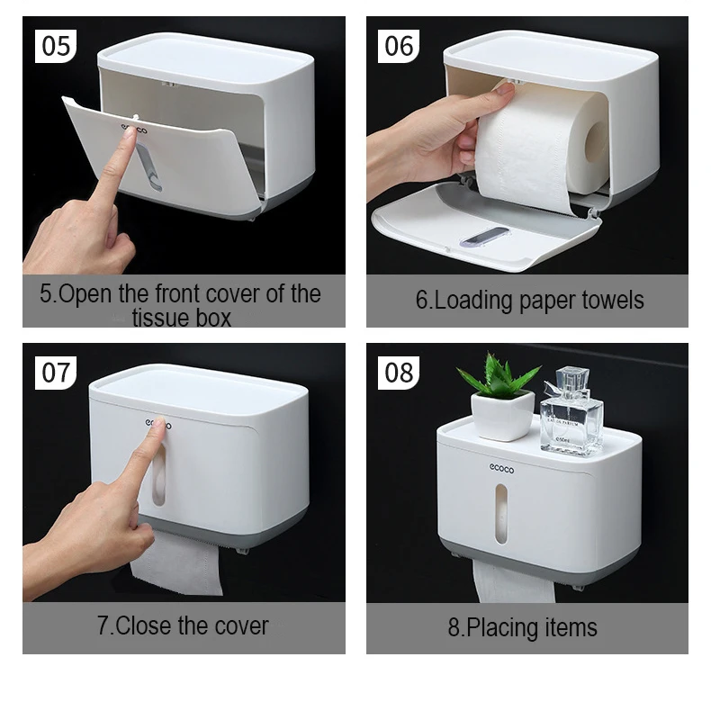 Водонепроницаемый держатель для туалетной бумаги, креативный пластиковый держатель для туалетной бумаги для ванной комнаты, настенный держатель для кухонной бумаги, полотенец, новинка