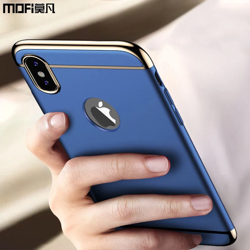 Для iphone х чехол MOFI оригинальный 3 in1 матовый противоударный покрытие металла