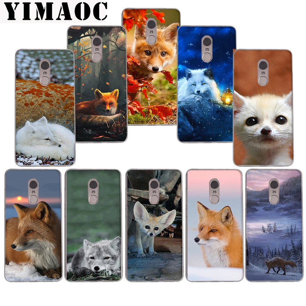 

YIMAOC 115z cute Arctic Fox Soft Case for Xiaomi Mi a1 a2 f1 6 8 lite se mix 2s Redmi 5 6 6a S2 Plus 5A Note 5 6 Pro 4 X