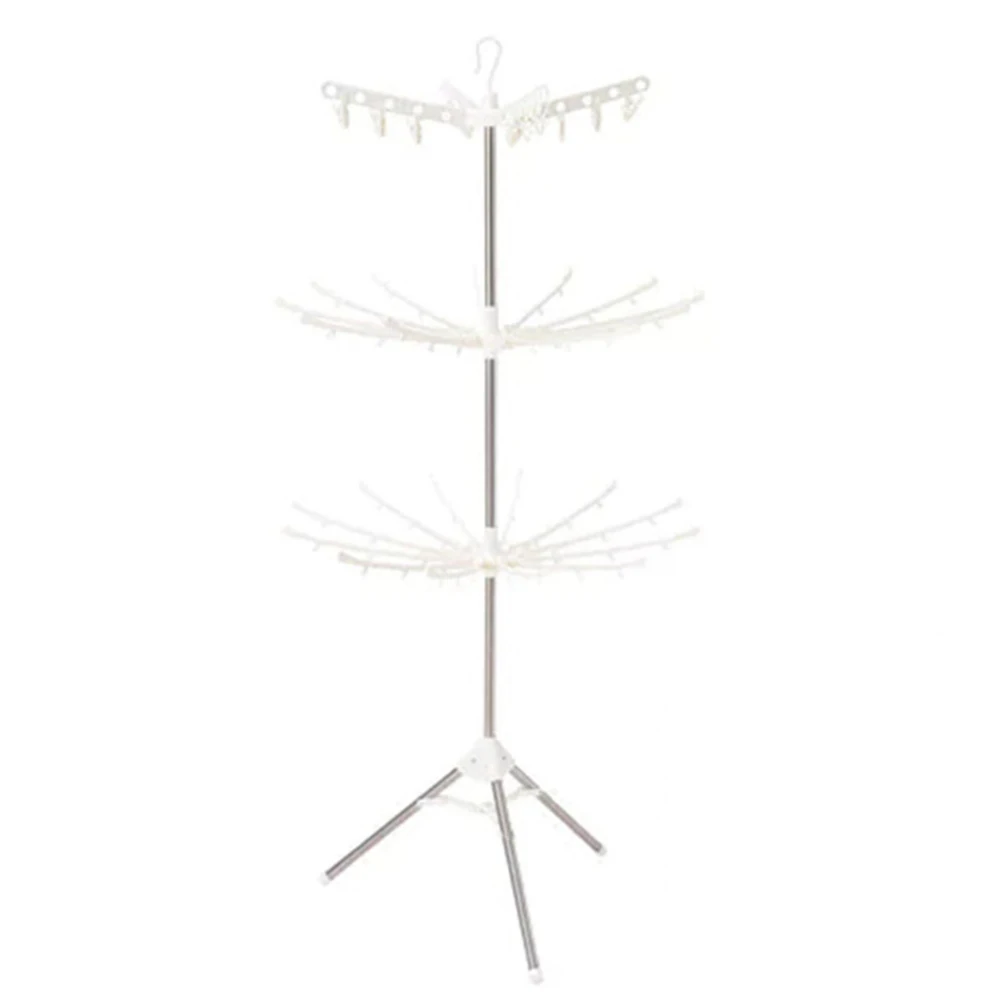 3 яруса складной сушильный шкаф для одежды из нержавеющей стали вешалка