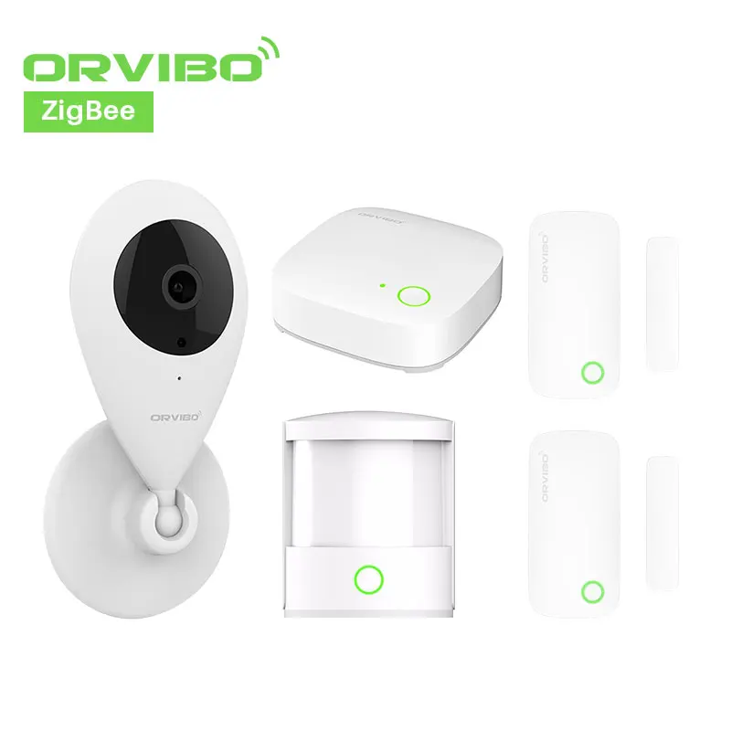 

Orvibo Smart Home Security kit Alarm system Zigbee Wireless connection Hub IP Webcam Door/Window Sensor Motion Sensor APPcontrol