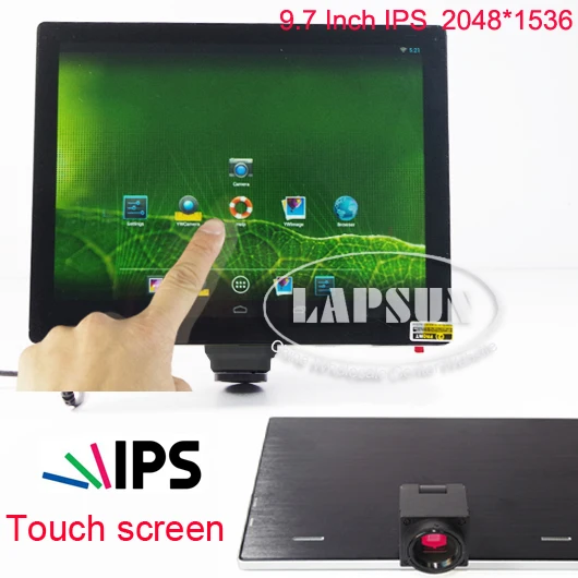 9,7 дюймов ips 2048*1536 экран сетчатки сенсорный экран Android Pad измерительная функция+ c-крепление 5.0MP цифровой микроскоп камера