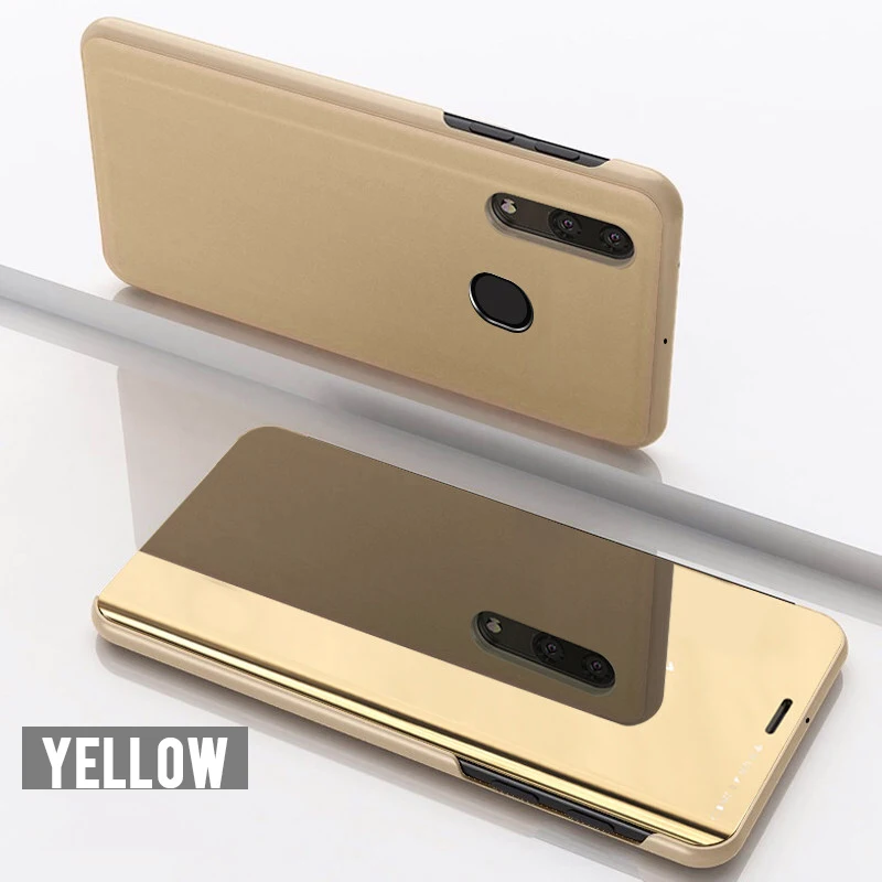 Зеркальный флип-чехол для samsung Galaxy A3 A5 A7 A6 A7 плюс A10 A20 A30 A40 A50 A70 M10 M20 M30 Чехол, корпус - Цвет: Gold